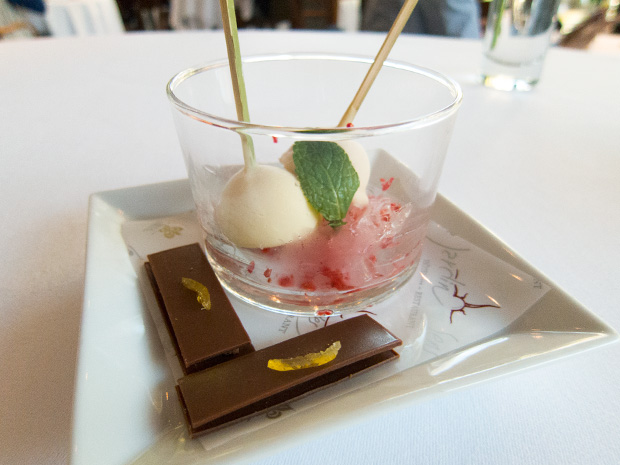 Le Jardin des Sens - Sucettes litchi chocolat blanc et chocolat au lait à l'écorce de citron confit